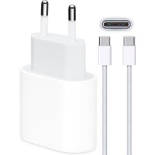 Bydiz Apple iPhone 35W USB-C 15/pro/max/Plus Güç Adaptörü ve Kablo GaN Tech Type-C Hızlı Şarj Cihazı