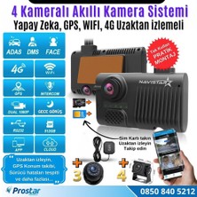 Navistar 4 Kameralı 4g Uzaktan Izlemeli Gps Wifi Yapay Zekalı Akıllı