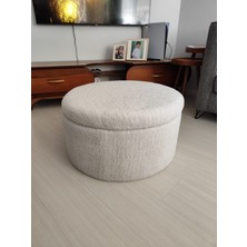 Puff Table Sandıklı Teddy Kumaş 72 cm Orta Sehpa