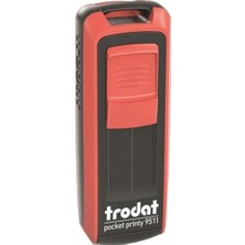 Trodat 9511 38X14 mm Kırmızı Gövdeli Kişisel Küçük Boy Kaşe  (  1  Adet  )