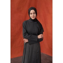 Armanda Italyan Jakar Blok Desen Şal - Siyah
