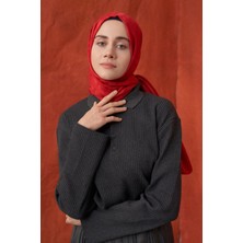 Armanda Italyan Jakar Blok Desen Şal - Kırmızı
