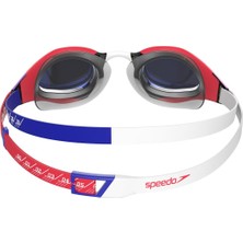 Speedo Fastskin Hyper Elite Aynalı Yarış Gözlüğü (Kırmızı-Mavi)