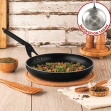 Evren 24 cm Profesyonel Indüksiyonlu Maksi Tava, Horeca Non-Stick Indüksiyon Tabanlı Kızartma Tavası