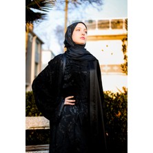 Harika Wear Siyah Premium Jessica - Krep Ipek Abaya (4 Mevsim)