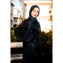 Harika Wear Siyah Premium Jessica - Krep Ipek Abaya (4 Mevsim)