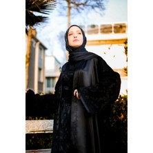 Harika Wear Siyah Premium Jessica - Krep Ipek Abaya (4 Mevsim)