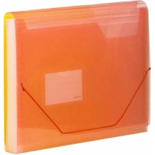 Kraf F4302 Turuncu 13 Cepli Lastikli Körüklü Dosya  (  1  Adet  )