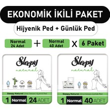 Sleepy Natural Ultra Ped Normal 24 Adet + Uzun Günlük Ped 40 Adet X6 Paket