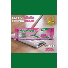 Mop Wipes Mop Uyumlu Çok Amaçlı Islak Temizlik Havlusu Mendili 40 Lı 22x36 cm