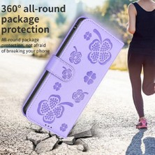 Colorful Shop Xiaomi Poco Flip Pu Deri Cüzdan Yonca Çiçek Çok Renkli Için Flip Case (Yurt Dışından)