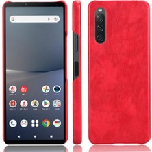 Colorful Shop Sony Xperia 10 V Koruyucu Kapak Için Retro Kılıf Lychee Desen Anti (Yurt Dışından)