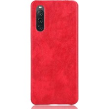 Colorful Shop Sony Xperia 10 V Koruyucu Kapak Için Retro Kılıf Lychee Desen Anti (Yurt Dışından)