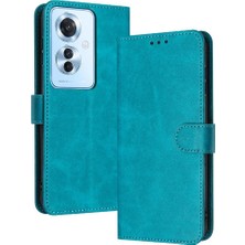 Colorful Shop Kart Yuvası Saf Renk Pu ile Toka ile Oppo Oppo 11F 5g Için Flip Case (Yurt Dışından)