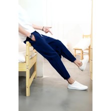 Yakamel Erkek Yüksek Bel Esnek Likralı Dokuma Kumaş Lise Boy Okul Pantolonu