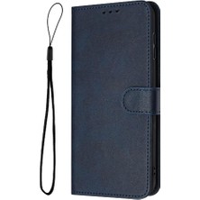 Mays Boutique Toka ile IPhone 16 Pro Pu Deri Saf Renk Kickstand Için Flip Case (Yurt Dışından)