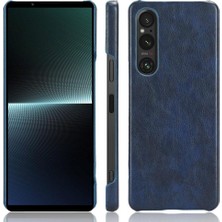 Mays Boutique Sony Xperia 1 V Lychee Desen Uyumluluk Koruyucu Için Retro Kılıf (Yurt Dışından)