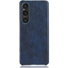 Mays Boutique Sony Xperia 1 V Lychee Desen Uyumluluk Koruyucu Için Retro Kılıf (Yurt Dışından)