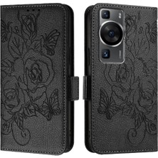 Mays Boutique Kredi Kartı ile Huawei P60/P60 Pro Pu Deri Manyetik Cüzdan Için Kılıf (Yurt Dışından)