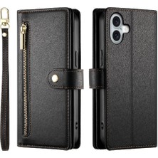 Mays Boutique IPhone 16 Için Flip Case Artı Çok Fonksiyonlu Kart Yuvaları Kickstand Cüzdan (Yurt Dışından)