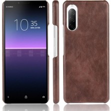 Mays Boutique Sony Xperia 10 Iı Lychee Desen Uyumluluk Anti Scratch Için Retro Kılıf (Yurt Dışından)