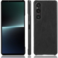 Mays Boutique Sony Xperia 1 V Lychee Desen Uyumluluk Koruyucu Için Retro Kılıf (Yurt Dışından)