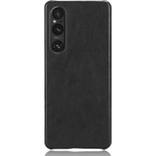 Mays Boutique Sony Xperia 1 V Lychee Desen Uyumluluk Koruyucu Için Retro Kılıf (Yurt Dışından)