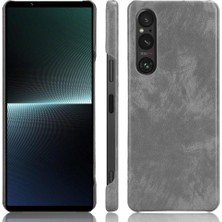 Mays Boutique Sony Xperia 1 V Lychee Desen Uyumluluk Koruyucu Için Retro Kılıf (Yurt Dışından)