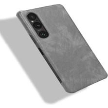 Mays Boutique Sony Xperia 1 V Lychee Desen Uyumluluk Koruyucu Için Retro Kılıf (Yurt Dışından)