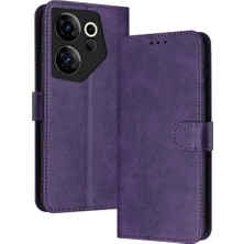 Mays Boutique Tecno Camon 20 Premier 5g Kickstand Saf Renk Kartı ile Flip Case (Yurt Dışından)