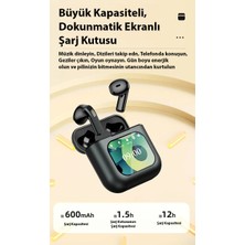 Qstar Ekranlı Android Uyumlu Bluetooth Kulaklık Altın Gold  Anc Gürültü Önleyici 5,3 Dokunmatik Kablosuz