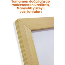 Manyetik Ahşap Yazı Tahtası - 65 x 87 cm Ebat - Ev Şekilli - Boyanabilir - Dekoratif