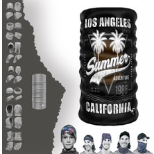 E-Taktik Extreme Los Angeles ve California Summer Yazılı Boyunluk Bandana Baf Toka Maske Saçbandı