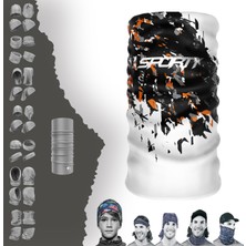 E-Taktik Extreme Siyah Beyaz Sporty Boyunluk Bandana Baf Toka Maske Saçbandı