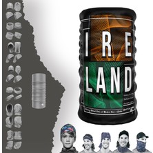 E-Taktik Extreme Turuncu Yeşil Tabanlı Ireland Boyunluk Bandana Baf Toka Maske Saçbandı