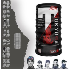 E-Taktik Extreme Tokyo Kırmızı Desenli Tokyo Boyunluk Bandana Baf Toka Maske Saçbandı