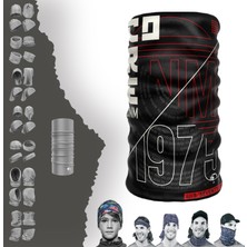 E-Taktik Extreme Kırmızı Beyaz Yazılı 1975'LI Boyunluk Bandana Baf Toka Maske Saçbandı