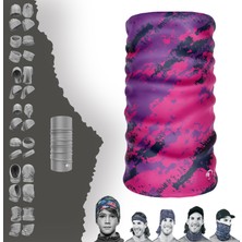 E-Taktik Extreme Pembe Mor Renkli Boyunluk Bandana Baf Toka Maske Saçbandı