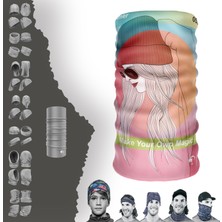 E-Taktik Extreme Karışık Renkli Şapkalı Kadın Boyunluk Bandana Baf Toka Maske Saçbandı