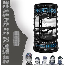 E-Taktik Extreme Sanfrancısco Yazılı Boyunluk Bandana Baf Toka Maske Saçbandı