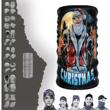 E-Taktik Extreme Yakışıklı Noel Babalı Boyunluk Bandana Baf Toka Maske Saçbandı
