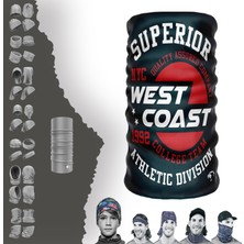E-Taktik Extreme West Coast Yazılı Boyunluk Bandana Baf Toka Maske Saçbandı