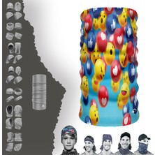 E-Taktik Extreme Karışık Emojiler Boyunluk Bandana Baf Toka Maske Saçbandı
