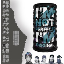 E-Taktik Extreme I'm Not Perfect Yazılı Boyunluk Bandana Baf Toka Maske Saçbandı