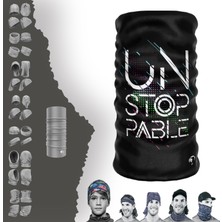 E-Taktik Extreme Yeşil Mavi Pembe Çizgi Desenli Boyunluk Bandana Baf Toka Maske Saçbandı