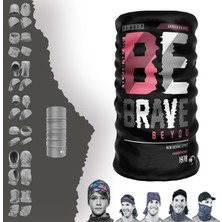 E-Taktik Extreme Be Brave Be You Yazılı Çizgili Boyunluk Bandana Baf Toka Maske Saçbandı