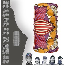 E-Taktik Extreme Yandan Büyük Çiçekli Boyunluk Bandana Baf Toka Maske Saçbandı