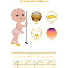 Bistil Bistyle Kız Erkek Bebek Silikonlu Organik Basic Babet Çorap