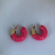 Deniz Accessories Pembe Halka Küpe