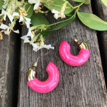 Deniz Accessories Pembe Halka Küpe